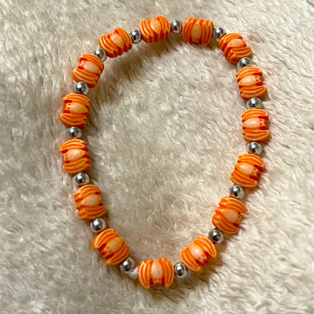 Orange Bat stretch Bracelet
